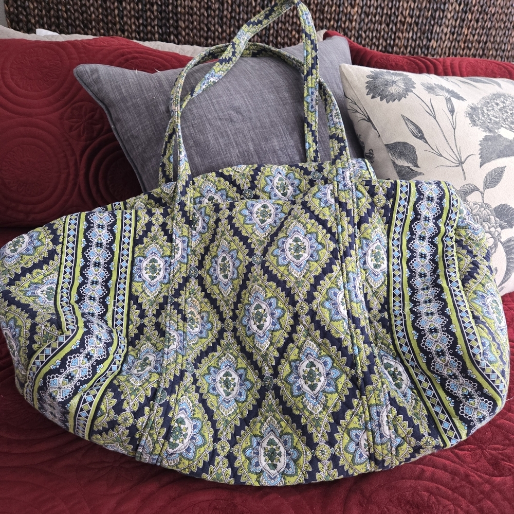 Vera Bradley Cambridge Pattern Duffle Bag - Picture 2 of 3